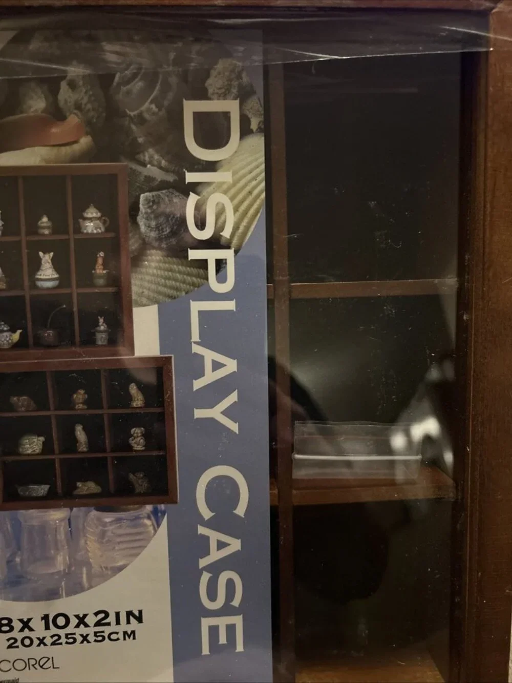 Decorel rubbermade Acrylic Cover & Wood Display Case Frame 8” X 10” X 2” New